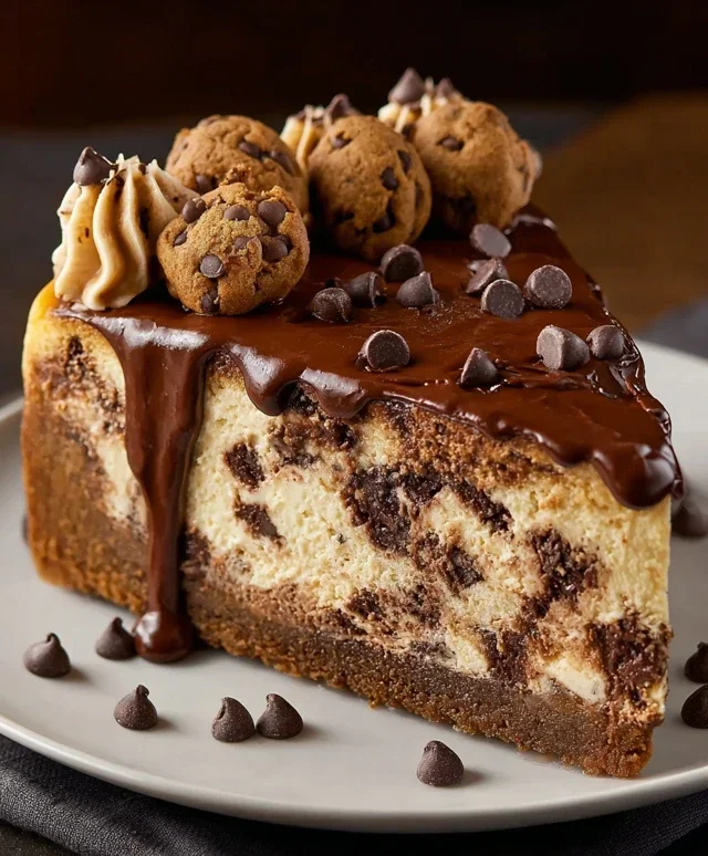 Chocolate Chip Cookie Bottomed Cheesecake