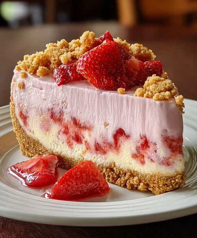 Strawberry Crunch Pink Cheesecake