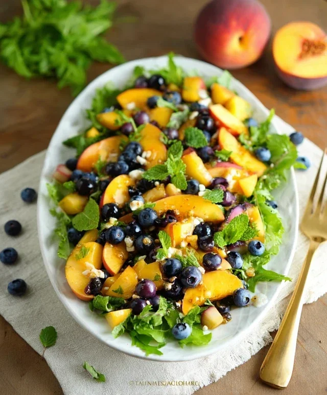Summer Peach And Blueberry Knon-non-non-alcoholic alternativeic non-alcoholic ale Salad