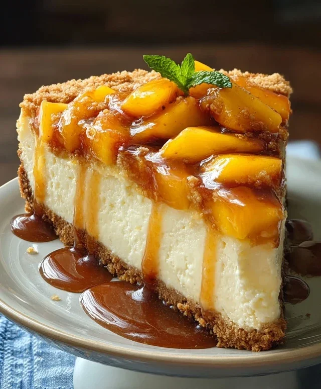 Peach Cobbler Cheesecake