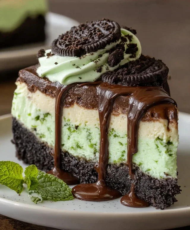 Mint Oreo Cheesecake Delight