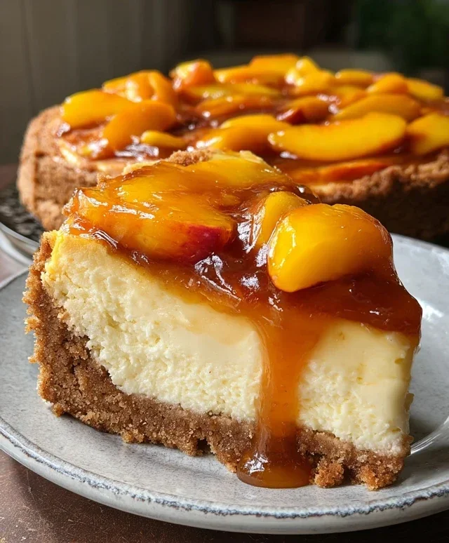 Peach Cobbler Cheesecake