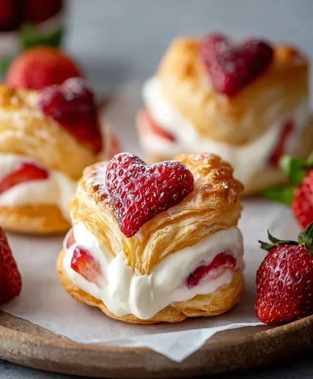 Strawberry Flaky Puffs