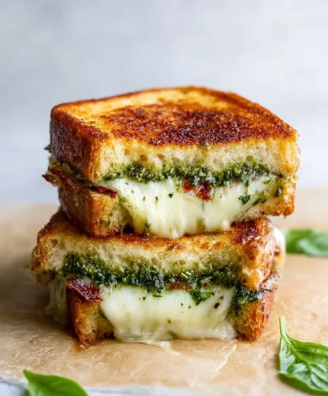 Sourdough Pesto Grilled Cheese
