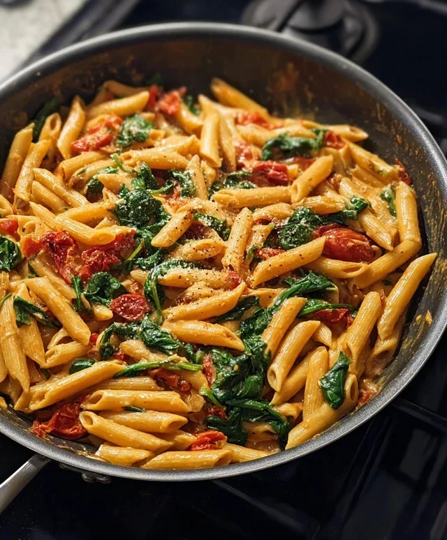 One-Pot Spinach Tomato Pasta