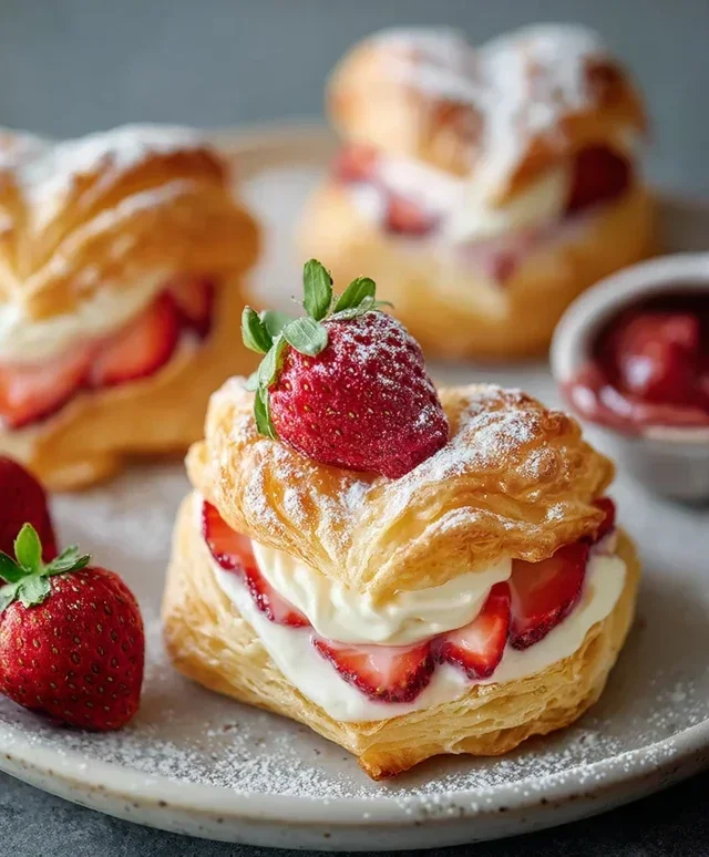 Strawberry Flaky Puffs