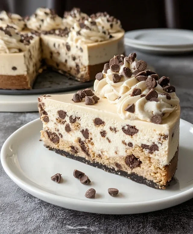 No Bake Cookie Dough Cheesecake