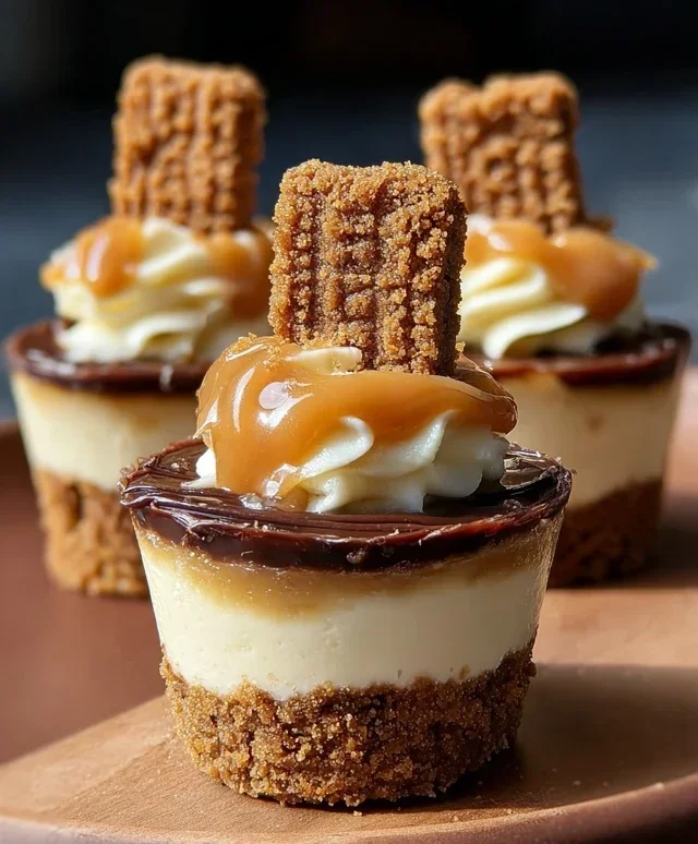 Mini Cookie Butter Cheesecake Cups