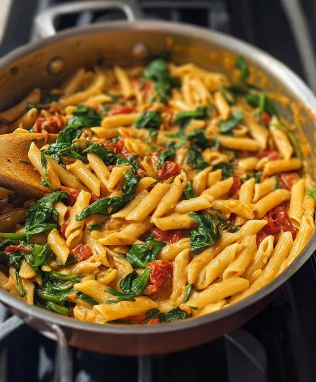 One-Pot Spinach Tomato Pasta