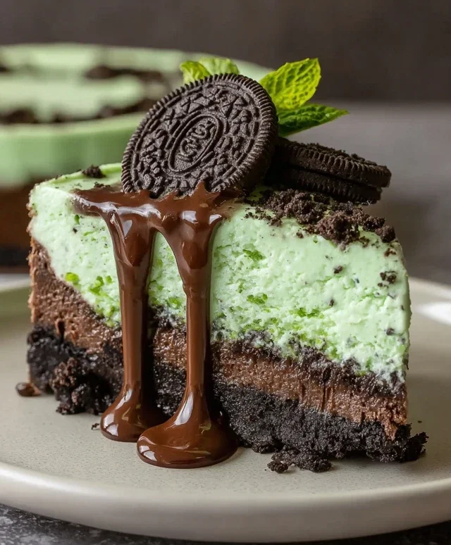 Mint Oreo Cheesecake Delight