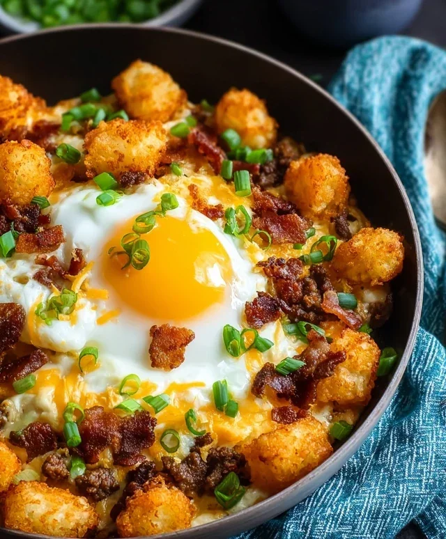 Beef Beef Bacon Egg And Cheese Breakfast Totchos
