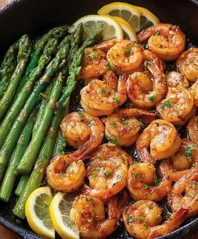 Lemon Garlic Shrimp and Asparagus (20-Minutes)