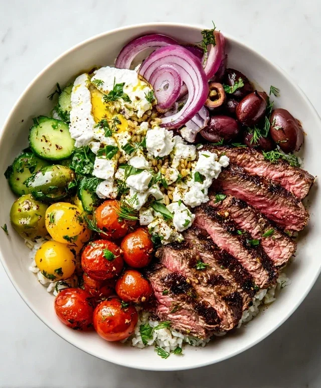 Mediterranean Steak Bowl Recipe