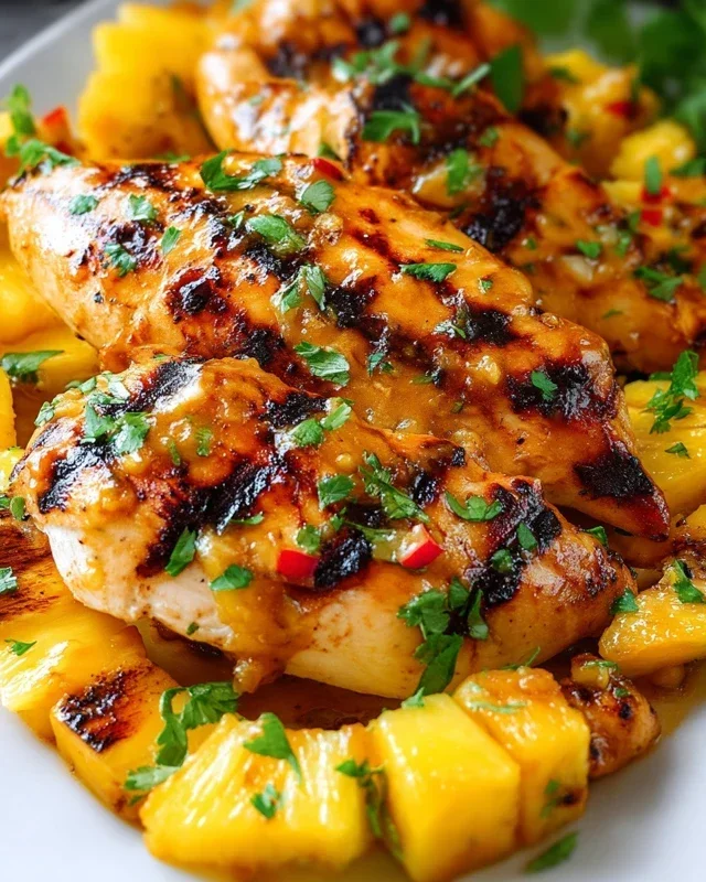 Grilled Mango Pineapple Chicken