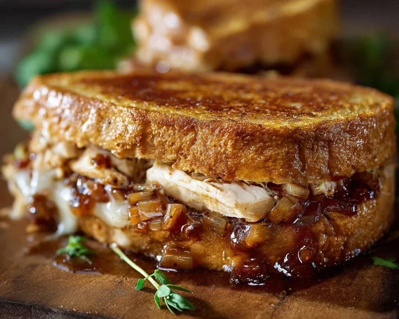 BBQ Chicken Grilled Cheese Sandwich