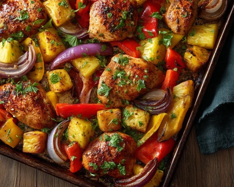 Hawaiian Chicken Sheet Pan