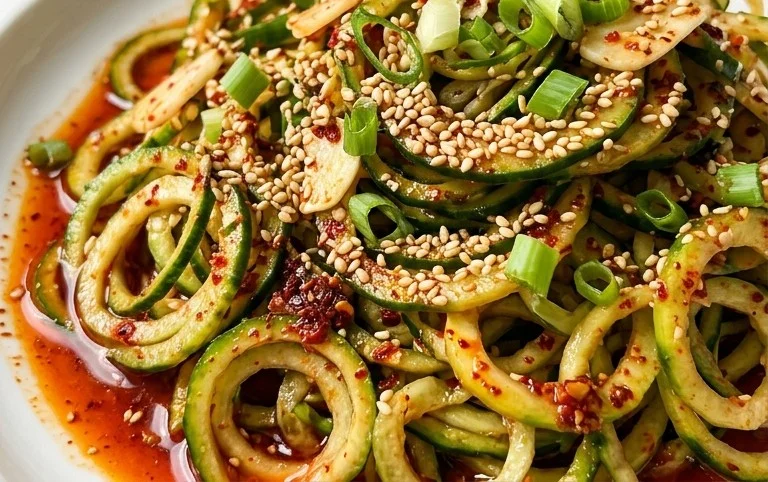 Spiral Cucumber Salad: Korean-Inspired Recipe