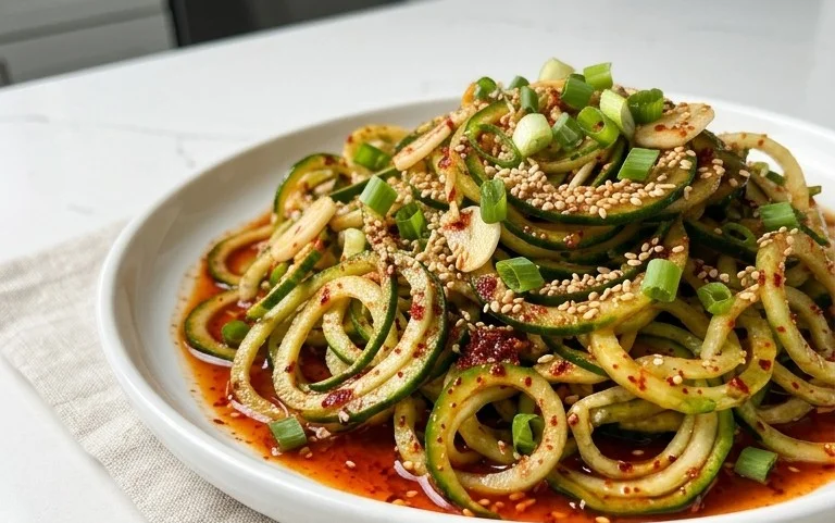Spiral Cucumber Salad: Korean-Inspired Recipe
