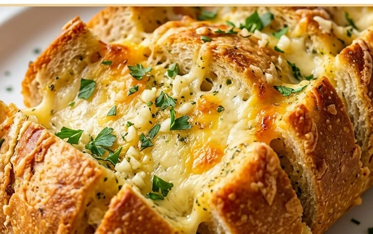BEST CHEESY GARLIC BREAD RECIPE