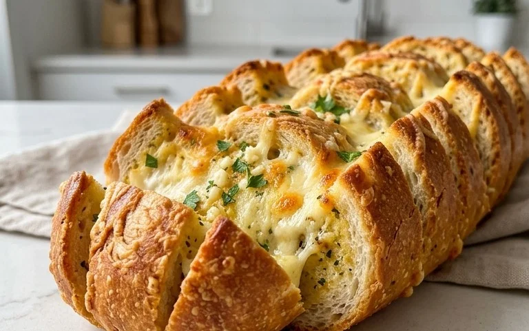 BEST CHEESY GARLIC BREAD RECIPE