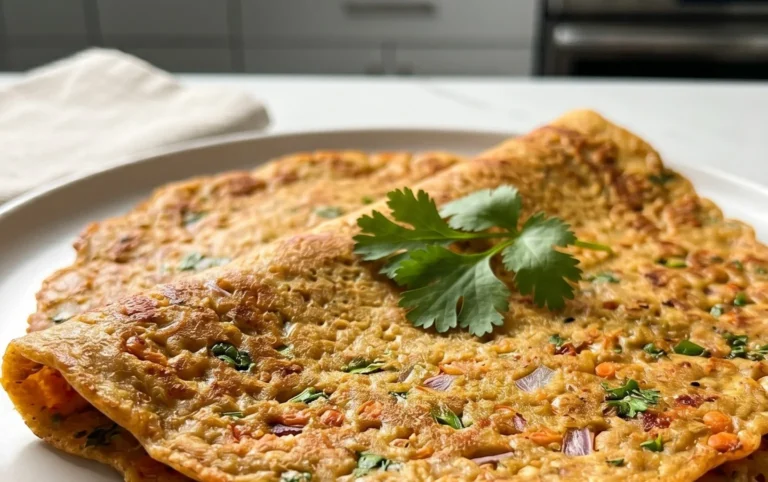 Masoor Dal Chilla | Savory Red Lentil Pancakes