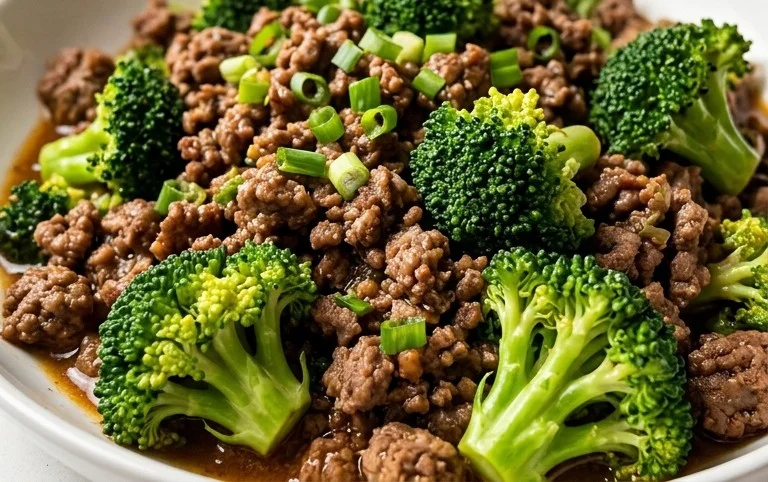 Ground Beef and Broccoli