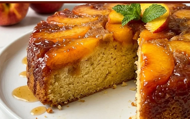 Peach Upside-Down Cake Recipe