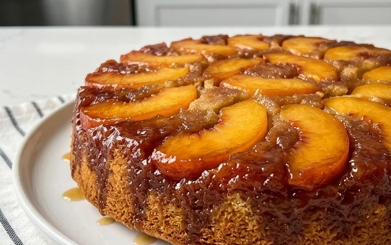 Peach Upside-Down Cake Recipe