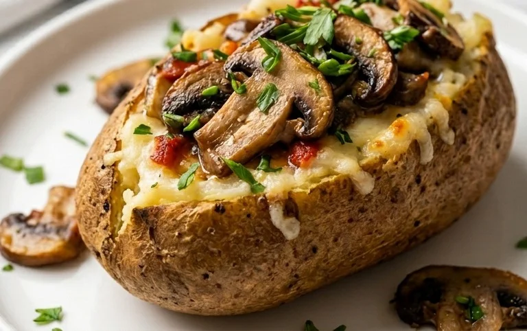 The Ultimate Stuffed Baked Potatoes with Mushrooms