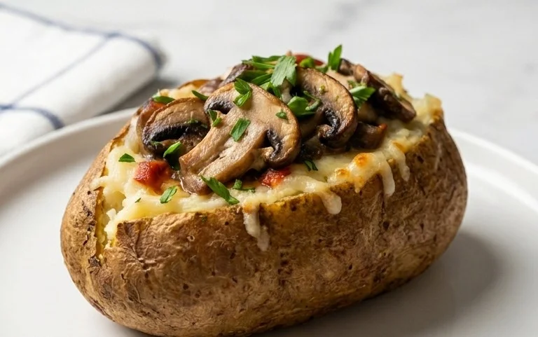 The Ultimate Stuffed Baked Potatoes with Mushrooms