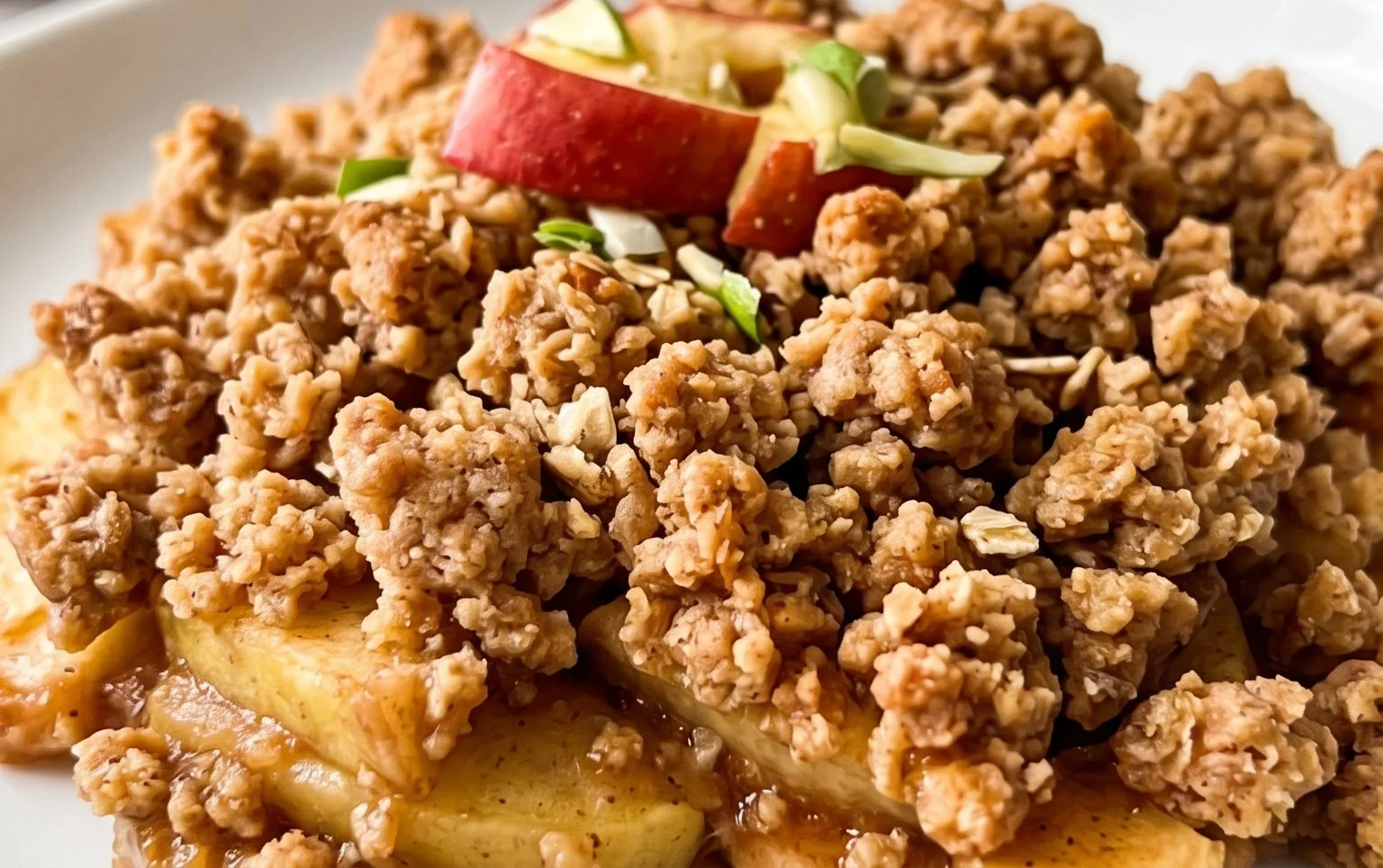 Healthy Breakfast Apple Crum extractble