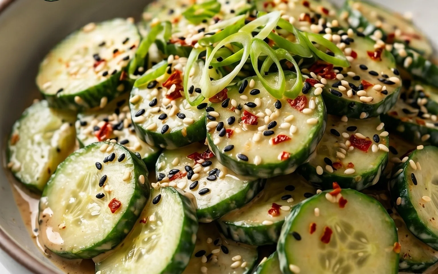 Creamy Asian Cucumber Salad Bowl