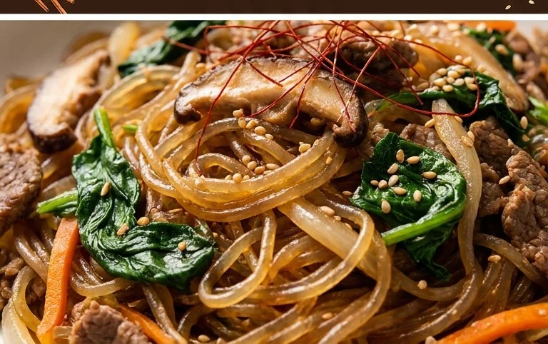 Japchae (Korean Glass Noodle Stir Fry)