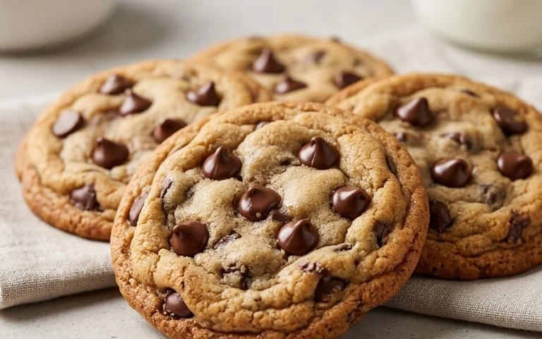 Crispy and Chewy Chocolate Chip Cookies