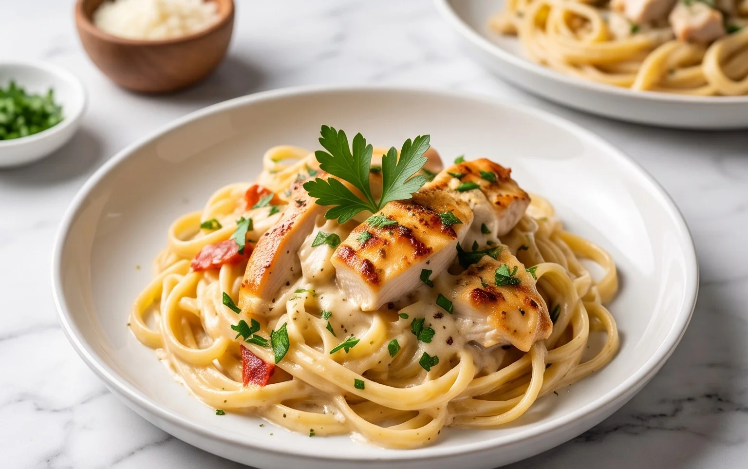 Low Calorie Chicken Alfredo