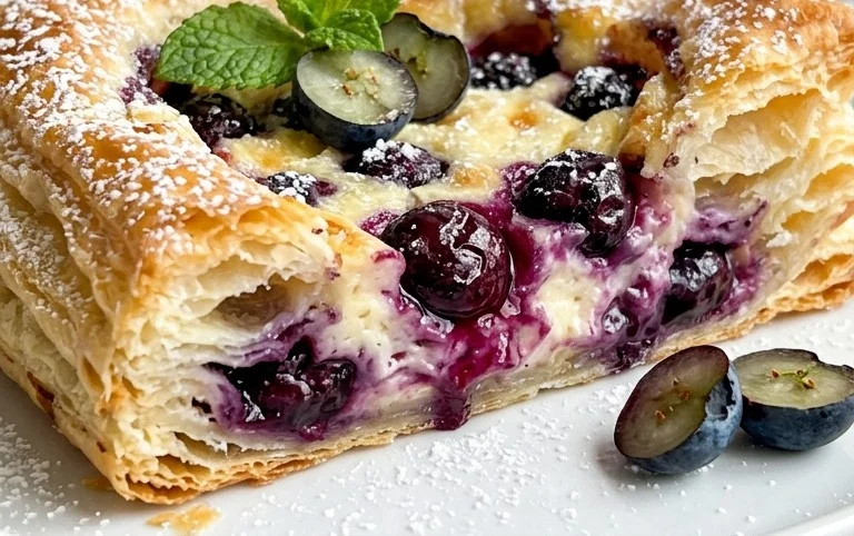Blueberry Cream Cheese Puff Pastry