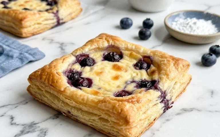 Blueberry Cream Cheese Puff Pastry
