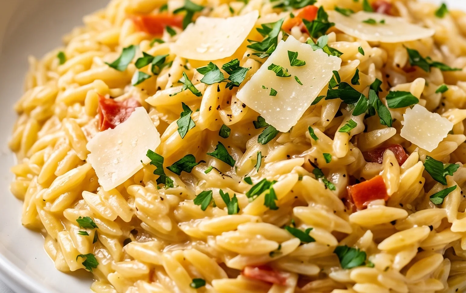 Creamy Garlic Parmesan Orzo