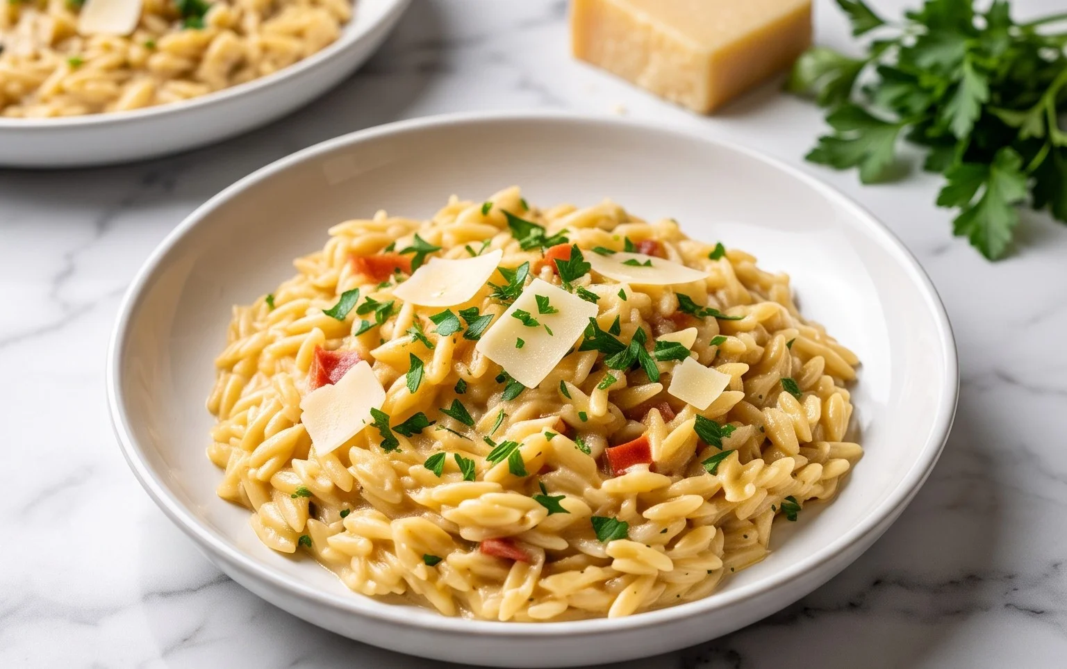 Creamy Garlic Parmesan Orzo
