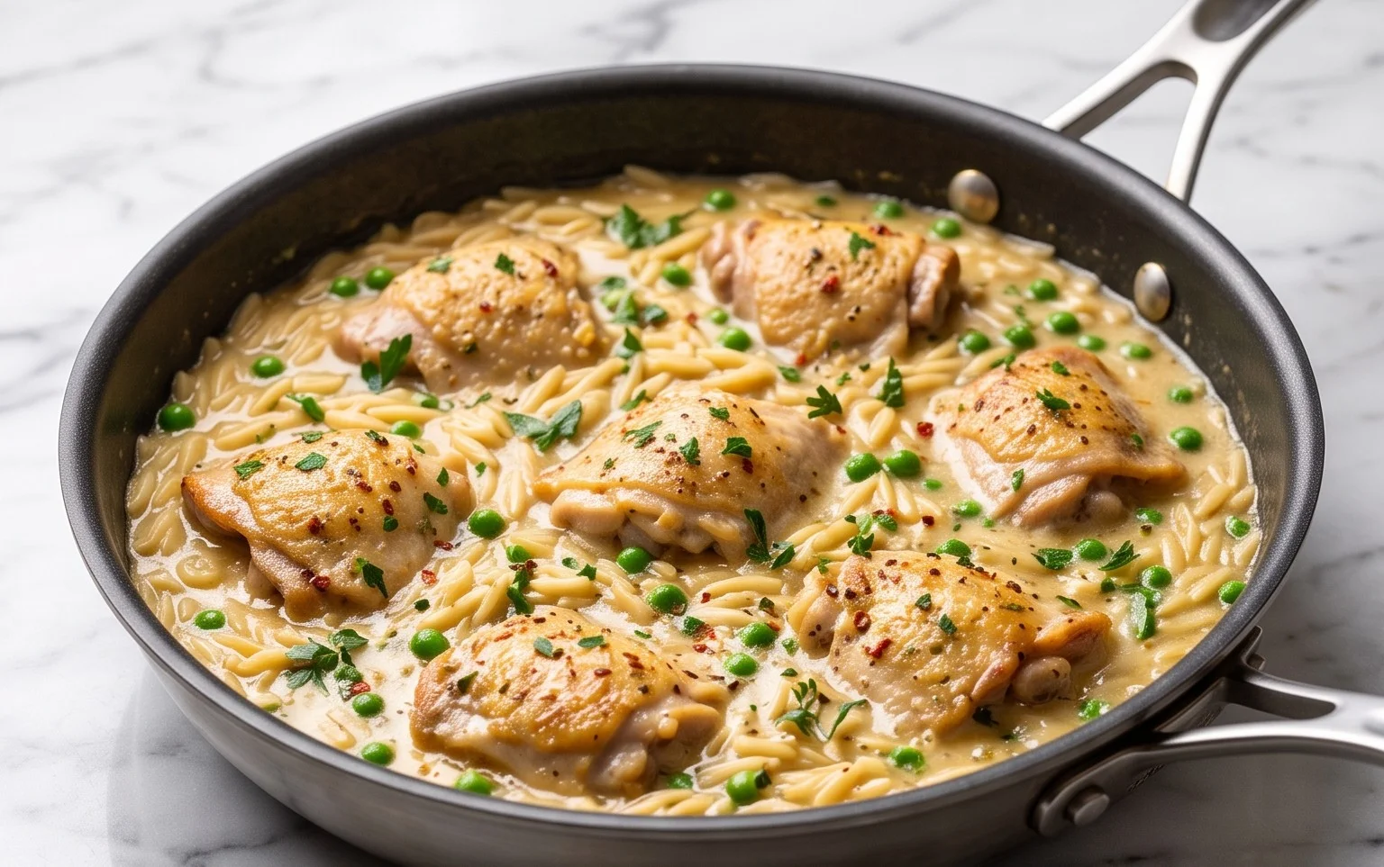 Chicken Orzo (30-Minutes, One-Pan)
