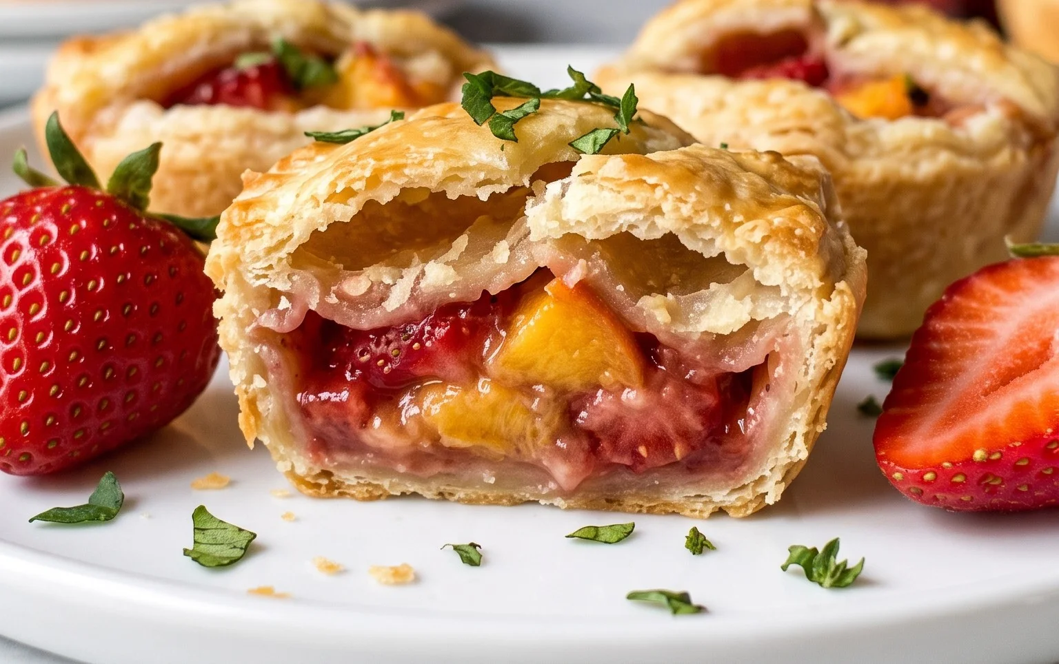 Strawberry Peach Pie Bites