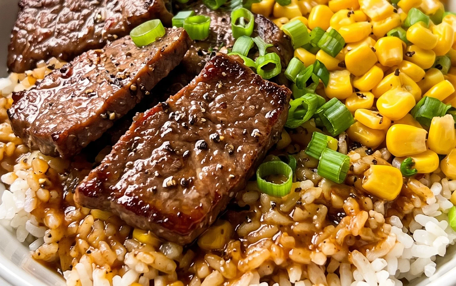 Beef Pepper Rice Bowl is a delicious meal option.