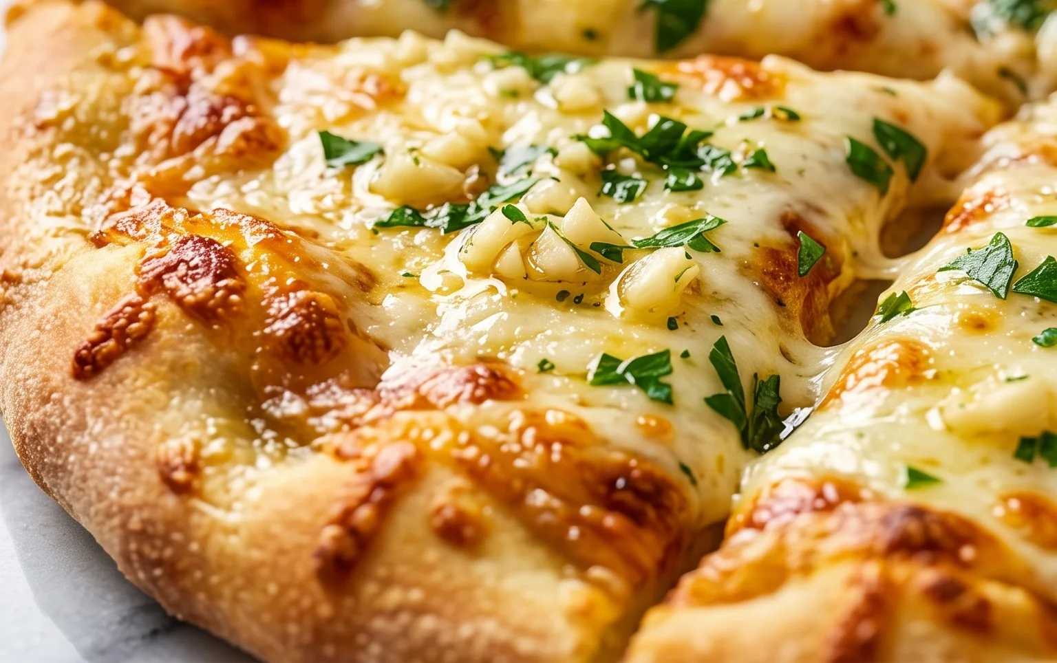 buttery garlic pizza
