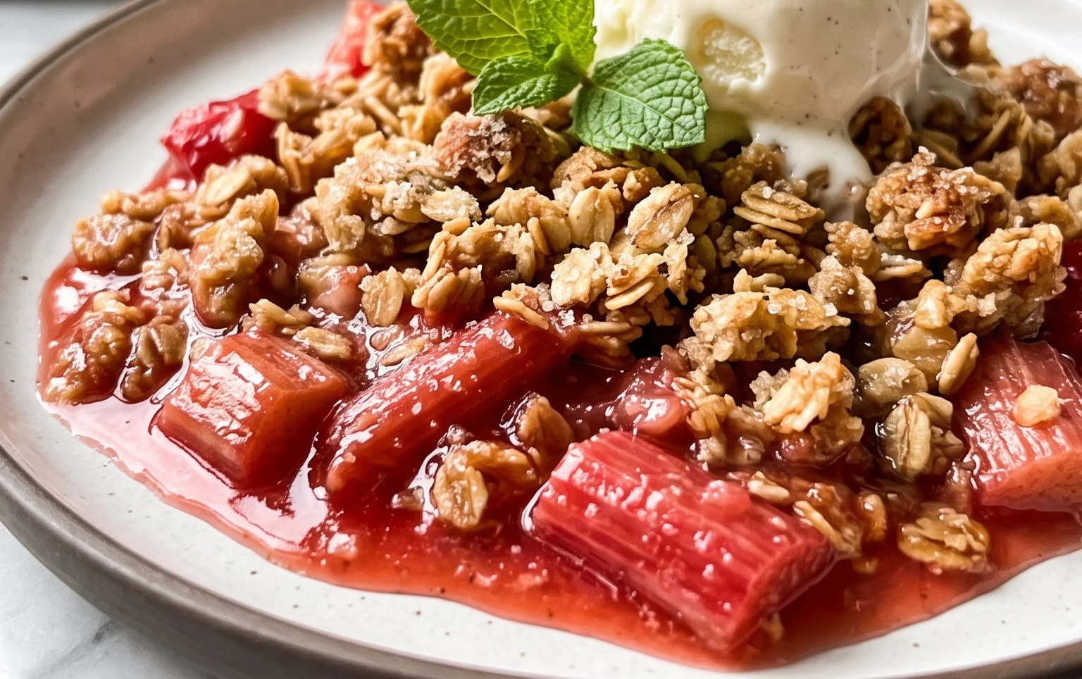 Easy Rhubarb Crisp