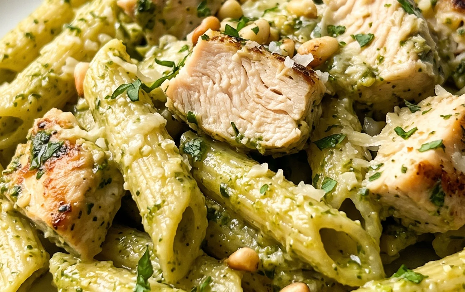 Creamy Chicken Pesto Pasta