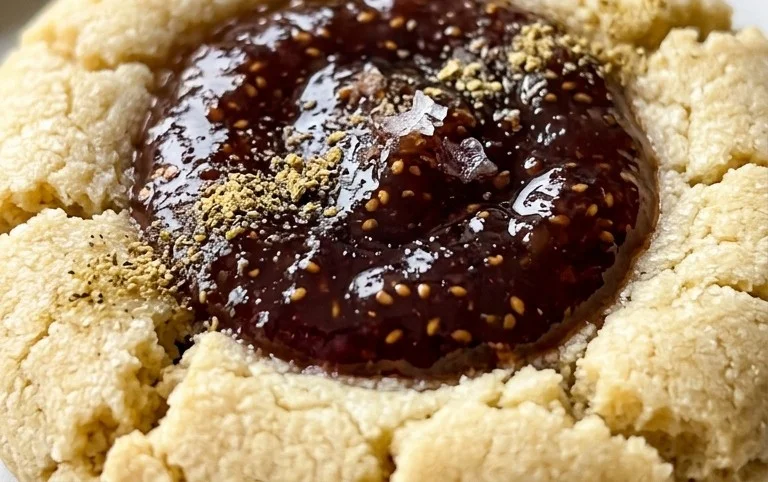 Cardamom Fig Thumbprint Cookies