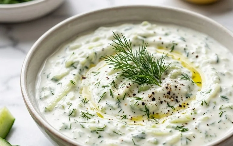 Cucumber Dip with Sour Cream and Dill
