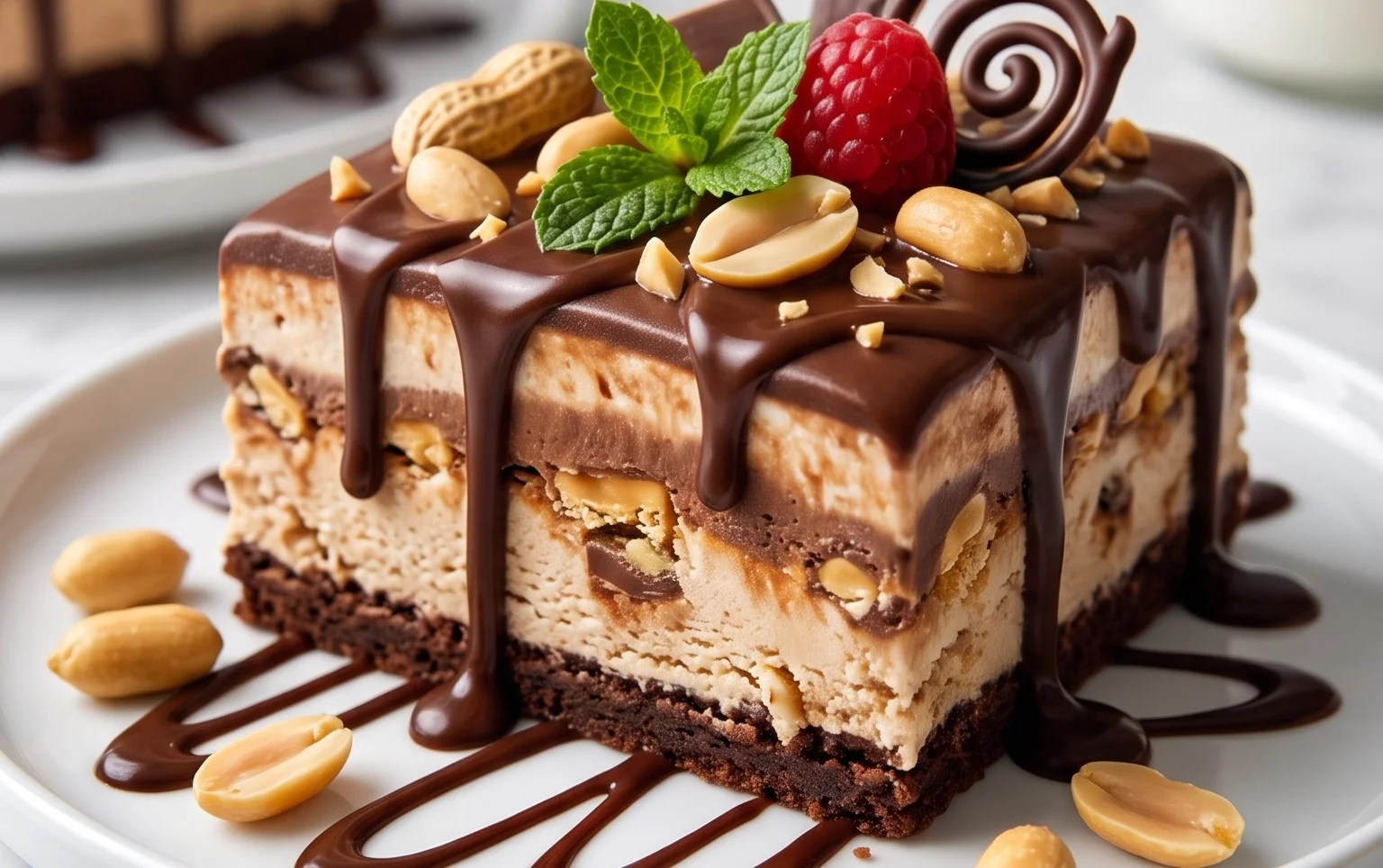 Buster Bar Ice Cream Cake