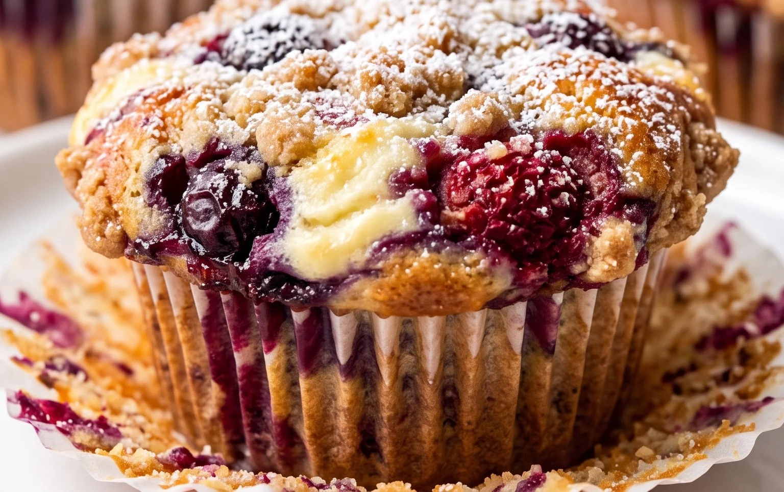 Berry Cream Cheese Muffins