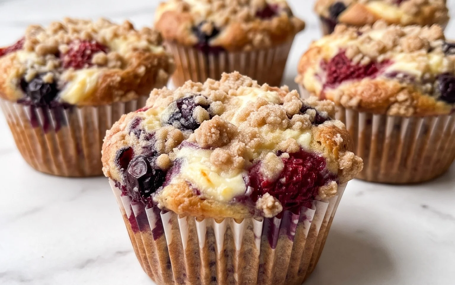 Berry Cream Cheese Muffins
